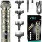 VGR V-962 Professional Pro Self Haircut Hair Clipper Beard trimmer Digital Display Blades USB Charging cable 4 Guide Combs for men 0mm Bald Head Clipper Runtime 200 mins 1200 mAh Li-ion Battery
