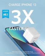 ⁦Anker USB C Charger, 20W Fast Charger with Foldable Plug, PowerPort III 20W Cube Charger for iPhone 14/14 Plus/14 Pro/14 Pro Max/13, Galaxy, Pixel 4/3, iPad/iPad Mini, Charging Cable is not included⁩ - الصورة ⁦2⁩