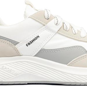 ⁦Women’s Fashion Sneakers – Lightweight Casual Walking Shoes, Comfortable Lace-Up Trainers for Everyday Wear R5⁩ - الصورة ⁦2⁩