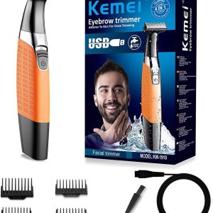 ⁦KEMEI Electric razor, Orange⁩ - الصورة ⁦2⁩