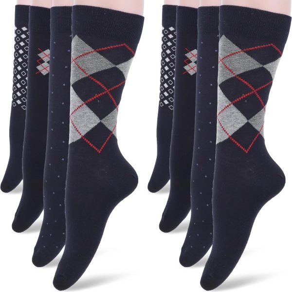 Hendam Mens Pairs of Soft Classic Grey Pattern Cotton Socks Pack of 4 Socks (pack of 4)