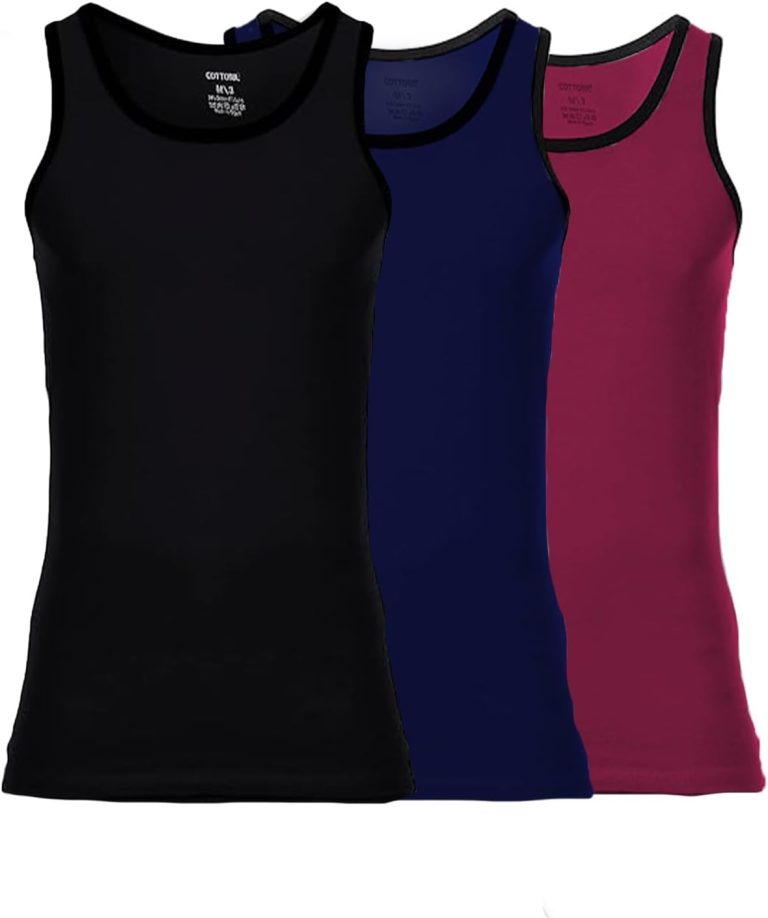 Cottonil Mens Everyday Undershirt Sleeveless Modern (pack of 3)