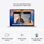 ⁦Apple 2025 MacBook Air (13-inch, Apple M4 chip with 10-core CPU and 8-core GPU, 16GB Unified Memory, 256GB) - Sky Blue;English⁩ - الصورة ⁦3⁩