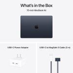 ⁦Apple 2025 MacBook Air 15-inch Laptop with M4 chip: Built for Apple Intelligence, 15.3-inch Liquid Retina Display, 16GB Unified Memory, 512GB SSD Storage, 12MP Center Stage Camera, Touch ID; Midnight⁩ - الصورة ⁦7⁩