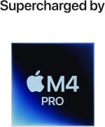 ⁦Apple 2024 MacBook Pro (14-inch, Apple M4 Pro chip with 12-core CPU and 16-core GPU, 24GB Unified Memory, 512GB) - Space Black⁩ - الصورة ⁦2⁩