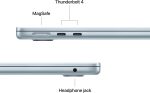 ⁦Apple 2025 MacBook Air 13-inch Laptop with M4 chip: Built for Apple Intelligence, 13.6-inch Liquid Retina Display, 16GB Unified Memory, 512GB SSD Storage, 12MP Center Stage Camera, Touch ID; Sky Blue⁩ - الصورة ⁦6⁩