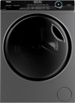 Haier 8 KG Front Loading Washing Machine, 525 mm Super Drum, Direct Motion Inverter Motor, WiFi Haismart, Laser Welding, Steam, Silver, HW80-B14959S6TU1