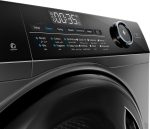 ⁦Haier 8 KG Front Loading Washing Machine, 525 mm Super Drum, Direct Motion Inverter Motor, WiFi Haismart, Laser Welding, Steam, Silver, HW80-B14959S6TU1⁩ - الصورة ⁦6⁩