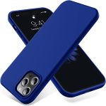 Dl3 Mobilak Compatible with iPhone 12 Pro Max (6.7 Inch) Case, Liquid Silicone Case, Full Body Protective Cover, Shockproof, Slim Phone Case, Anti-Scratch Soft Microfiber Lining (Pepsi)