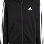 adidas JUNIOR BOYS AND GIRLS J 3S FL FZ HD Hooded Sweatshirt (pack of 1)