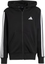 adidas JUNIOR BOYS AND GIRLS J 3S FL FZ HD Hooded Sweatshirt (pack of 1)