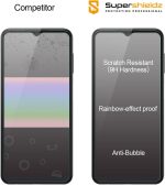⁦(2 Pack) Supershieldz Designed for Samsung Galaxy A12 (Privacy) Anti Spy Tempered Glass Screen Protector, Anti Scratch, Bubble Free⁩ - الصورة ⁦2⁩