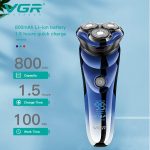 ⁦VGR Premium Cordless Rechargeable Professional Electric Shaver - Wet/Dry Razor for Face Care and Beard Trimming - USB Travel Razor With Ultra Thin Design - V-305⁩ - الصورة ⁦2⁩
