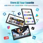 ⁦14.1 Inch Large Tablet, Android 13 Computer Tablets, 1920 * 1080 IPS HD Display, WiFi5, Large Screen Tablet 2025, 6GB+128GB+1TB SD Card Expand, 10000mAh Battery for Work/Study⁩ - الصورة ⁦4⁩
