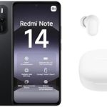 Xiaomi Redmi Note 14 Smartphone, 8 + 128 GB, Black | 18 Month manufacturer warranty + Redmi buds 6 Play, 36 Hours Playtime White