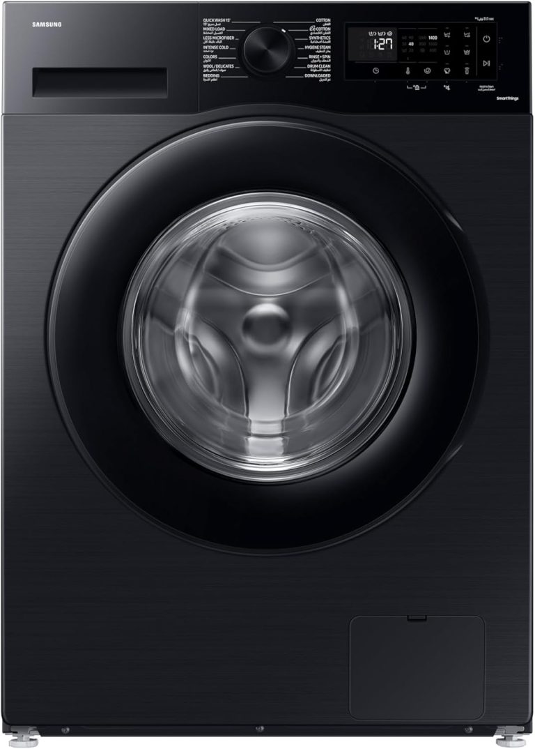 Samsung Washing Machine 8 KG 1400 RPM Steam Inverter WW80CGC0EDABAS, Black (Local warranty)