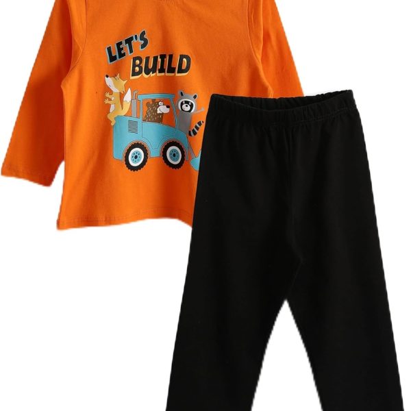 LC WAIKIKI Boys Crew Neck Printed Long Sleeve Suit