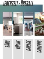 ⁦Heinrichs, Mini Fridge with Glass Door, Compact and Quiet: 41 dB, LED Interior Lighting, Perfect for Office, 5 to 18 °C, Black (115 Litres/4 Shelves/41 db) [Energy Class E] (115)⁩ - الصورة ⁦7⁩