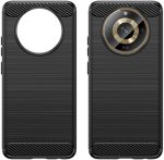 ⁦جراب متوافق مع ريلمى 11 5G ، - غطاء حماية مصقول مقاوم للصدمات رفيع للغاية متين من ألياف الكربون المصقولة - غطاء واقي مضاد للخدش و مقاوم للانزلاق - أسود⁩ - الصورة ⁦4⁩