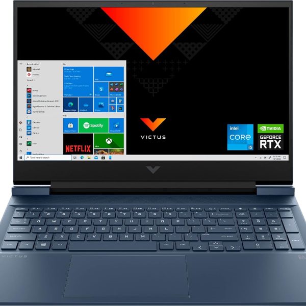 Hp Victus 15-fa1041ne Gaming Laptop - 13th Intel i5-13500H 12-Cores, 6GB GDDR6 NVIDIA GeForce RTX 3050 Graphics, 8GB RAM, 512GB SSD, 15.6" FHD (1920x1080) 144Hz IPS, Backlit Keyboard, Performance Blue