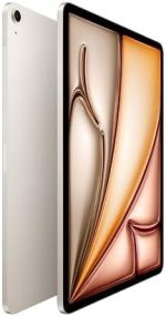 ⁦Apple iPad Air 13-inch with M3 chip Built for Apple Intelligence, Liquid Retina Display, 256GB, 12MP Front/Back Camera, Wi-Fi 6E, Touch ID, All-Day Battery Life — Starlight⁩ - الصورة ⁦2⁩