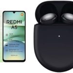 Xiaomi Redmi A5 (4GB/128GB) + TWS Buds | 5200mAh, 32MP Cam | Buds: ANC, 30Hr Playback, IP54, Smart Touch, Hi-Fi Audio