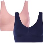 Bra for Women and Girls - Soft Bra Set of 2 - One Size - Comfortable Material - Multicolor