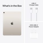 ⁦Apple iPad Air 13-inch with M3 chip Built for Apple Intelligence, Liquid Retina Display, 256GB, 12MP Front/Back Camera, Wi-Fi 6E, Touch ID, All-Day Battery Life — Starlight⁩ - الصورة ⁦6⁩