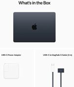⁦Apple MacBook Air laptop with M2 chip: 13.6-inch Liquid Retina display, 16GB RAM, 256GB SSD storage, backlit keyboard, 1080p FaceTime HD camera Midnight; Arabic/English keyboard⁩ - الصورة ⁦6⁩