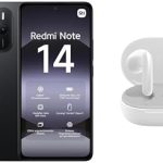 Xiaomi Note 14 (8GB/256GB) + Buds 4 | 108MP AI Cam, 5500mAh, HD Display | Buds: HD Sound, IPX4, Bluetooth 5.2, Touch Controls, 18.5Hr Battery