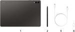 ⁦Samsung Galaxy Tab S9+ 5G Android Tablet, 12.4 inches display, 12GB RAM, 256GB Storage MicroSD Slot, S Pen Included, Graphite-1 Year Warranty/Local Version⁩ - الصورة ⁦9⁩