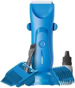 Trimize T1 Men's Groin & Body Hair Trimmer – Waterproof, SkinSafe Ceramic Blade, 7000 RPM Motor – Injury-Free Grooming for Sensitive Areas, Blue