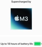 ⁦Apple 2024 MacBook Air (13-inch, Apple M3 chip with 8‑core CPU and 8‑core GPU, 16GB Unified Memory, 256GB) - Midnight; Arabic/English Keyboard⁩ - الصورة ⁦3⁩