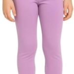 Ajyal Kids' Girls Cotton Stretch Leggings, Elastic Waistband, Ankle Length