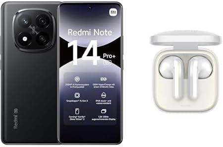 Xiaomi Redmi Note 14 Pro (12GB/512GB) + AI Buds 6 | 200MP Pro Cam, 5500mAh | Buds: Noise-Cancel, Deep Bass, BT 5.3, Fast Charging, Type-C
