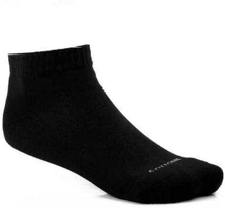 Half Towel Ankle Socks - For Men - Black