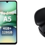 Xiaomi Redmi A5(4GB/128GB) + Buds 6 Play | 5200mAh, Octa-Core, 32MP Dual Cam | Buds: 36Hr Playtime, AI Noise Reduction, Google Fast Pair, Lightweight