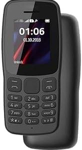 106 Dual SIM Mobile Phone - Black &