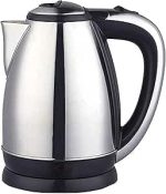 ⁦FLAMNGO 1.5L Stainless Steel Electric Water Kettle is the ideal choice for households and offices, combining elegance and high efficiency. modern and elegant stainless steel design⁩ - الصورة ⁦5⁩