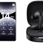 Redmi Note 14 Pro+ (12GB/256GB) + Buds 6 | 6.67 AMOLED 1.5K, Fingerprint Sensor | Basic Black Buds
