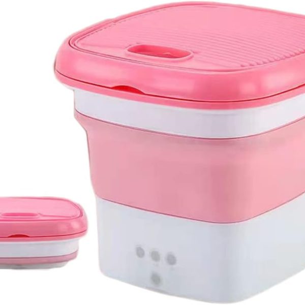 غسالة ملابس قابلة للطي مع دلو مجفف صغيرة للشرابات والملابس الداخلية جهاز طرد مركزي لتجفيف الملابس من ميزي متعدد الألوان