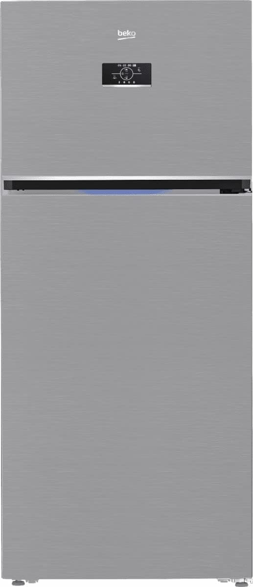 Beko Refrigerator 2 Door - 590 lt -net 557 LT - stainless - Nofrost -ProSmart Inverter - HF Digital - model number B3RDNE590ZXB