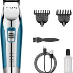 Hair Shaver Clipper 2-in-1 Precision Trimmer with Stainless Steel Blades, 2 Combs & Indicator Light | 5W Power | Salon-Quality Hair Cutting Tool for Home Use SK-797 (Blue)