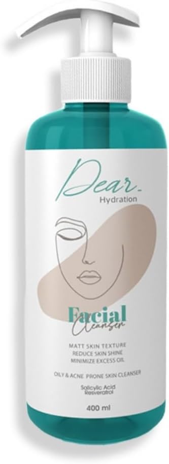 Dear Facial Cleanser 400 ml - Purifies the Skin - With Vitamin E & Matmarine - Panthenol- Removes Impurities and Pimples - Closes Pores - Reduces Sebum Secretion - deep cleansing and skin hydration