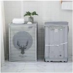 ⁦Generic Automatic Washing Machine Cover, Grey, Cotton, Not Water Resistant⁩ - الصورة ⁦3⁩