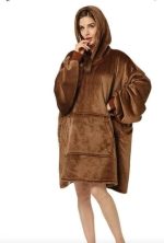 ⁦Bomb Oversized Wearable Blanket with Hood One Size Up to 135k for Men and Women Made of⁩ - الصورة ⁦2⁩