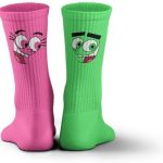HAVANA Unisex Wanda, One Pair, 80% Cotton 20% Mixed Fabric, Size 37-44 Pink & Green