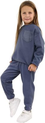 ⁦MiniMe kidswear Girls Cotton Sweatpants Mini-502Parent3⁩ - الصورة ⁦3⁩
