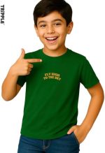 TRIPPLE Kids 100% Cotton Printed T-Shirt 30703 green - size 7/8 Years For Boys and Girls - الصورة 2