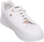 ⁦Women's Leather Sneakers with Lace-Up R2007-Parent⁩ - الصورة ⁦4⁩